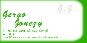 gergo gonczy business card